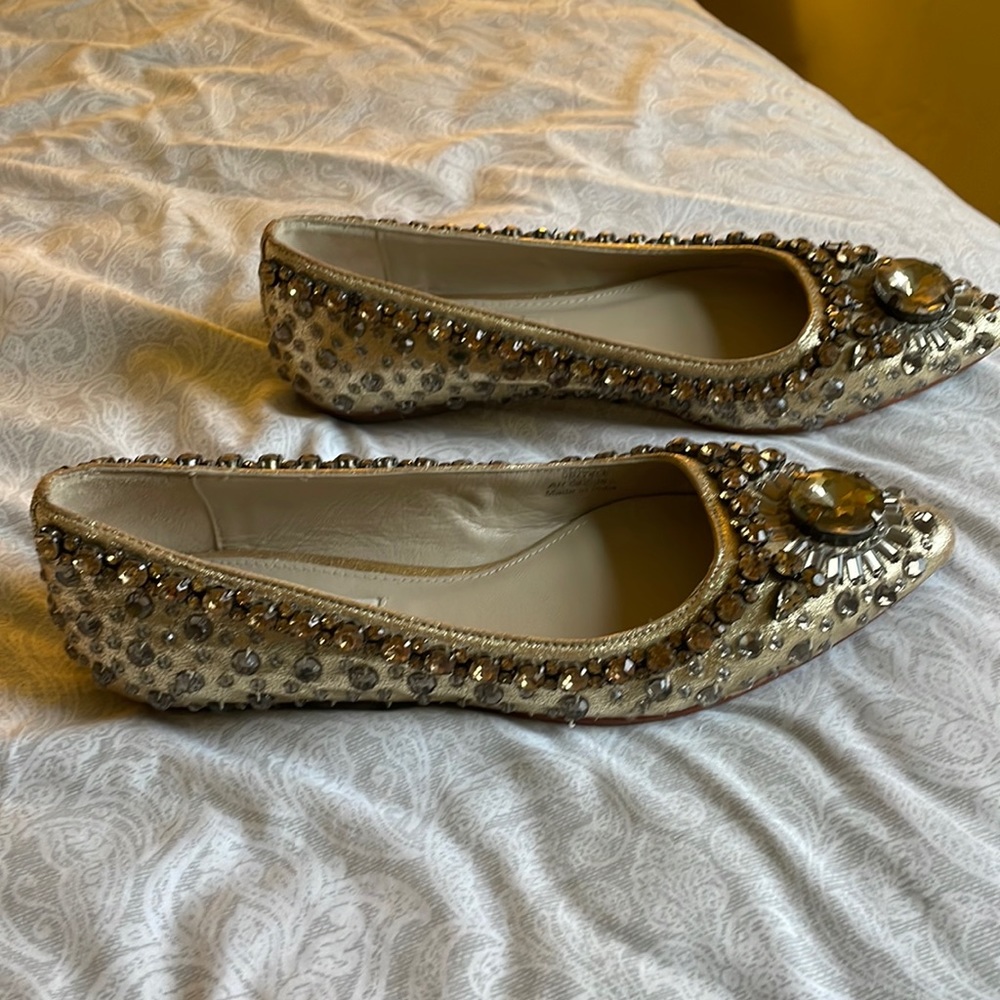 Boden embellished flats - gold